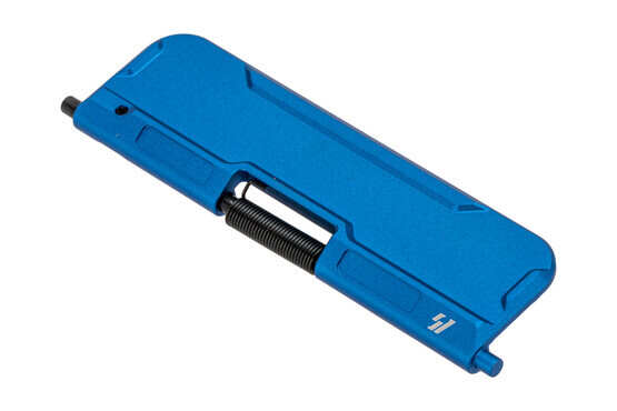 Strike Industries billet ultimate AR-15 dust cover is aluminum with blue anodized finish.
